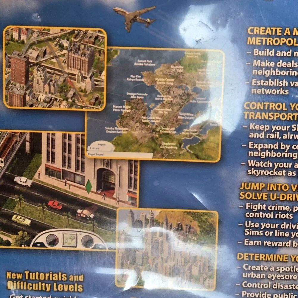 SimCity 4: Deluxe Edition With Expansion Complete (PC, CD-Rom 2003)EA-Games